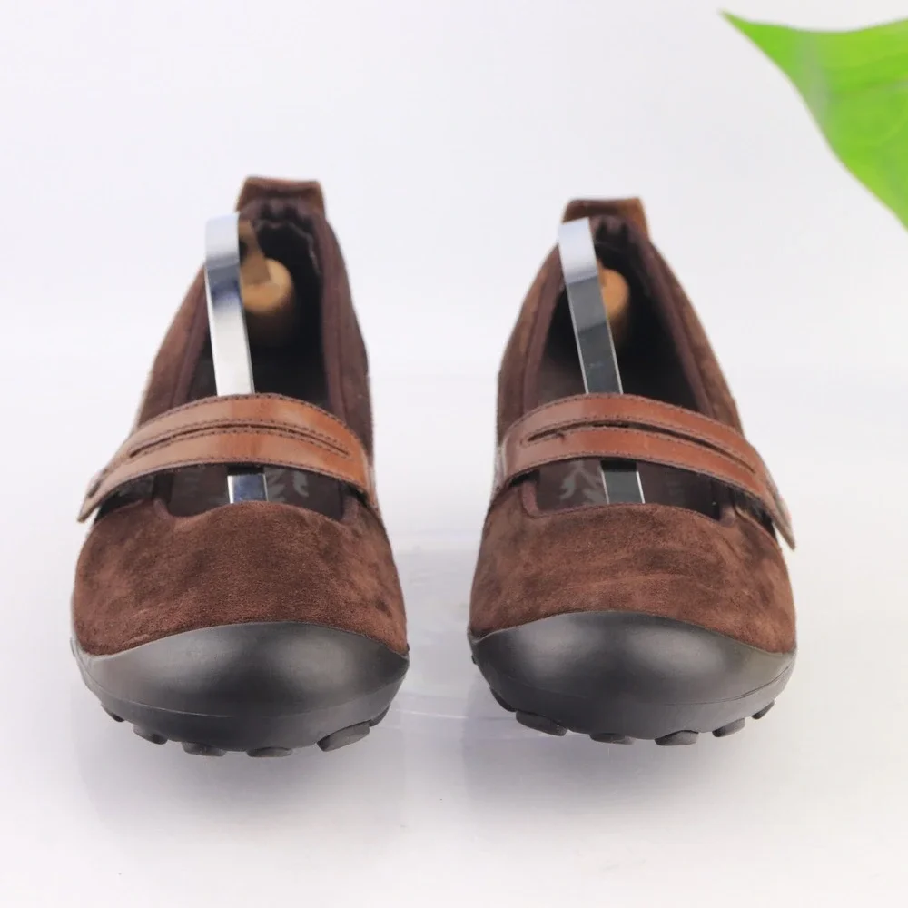 Merrell Womens Plaza Bandeau Mary Jane Shoe Size 8 Brown Suede Low Wedge Comfort